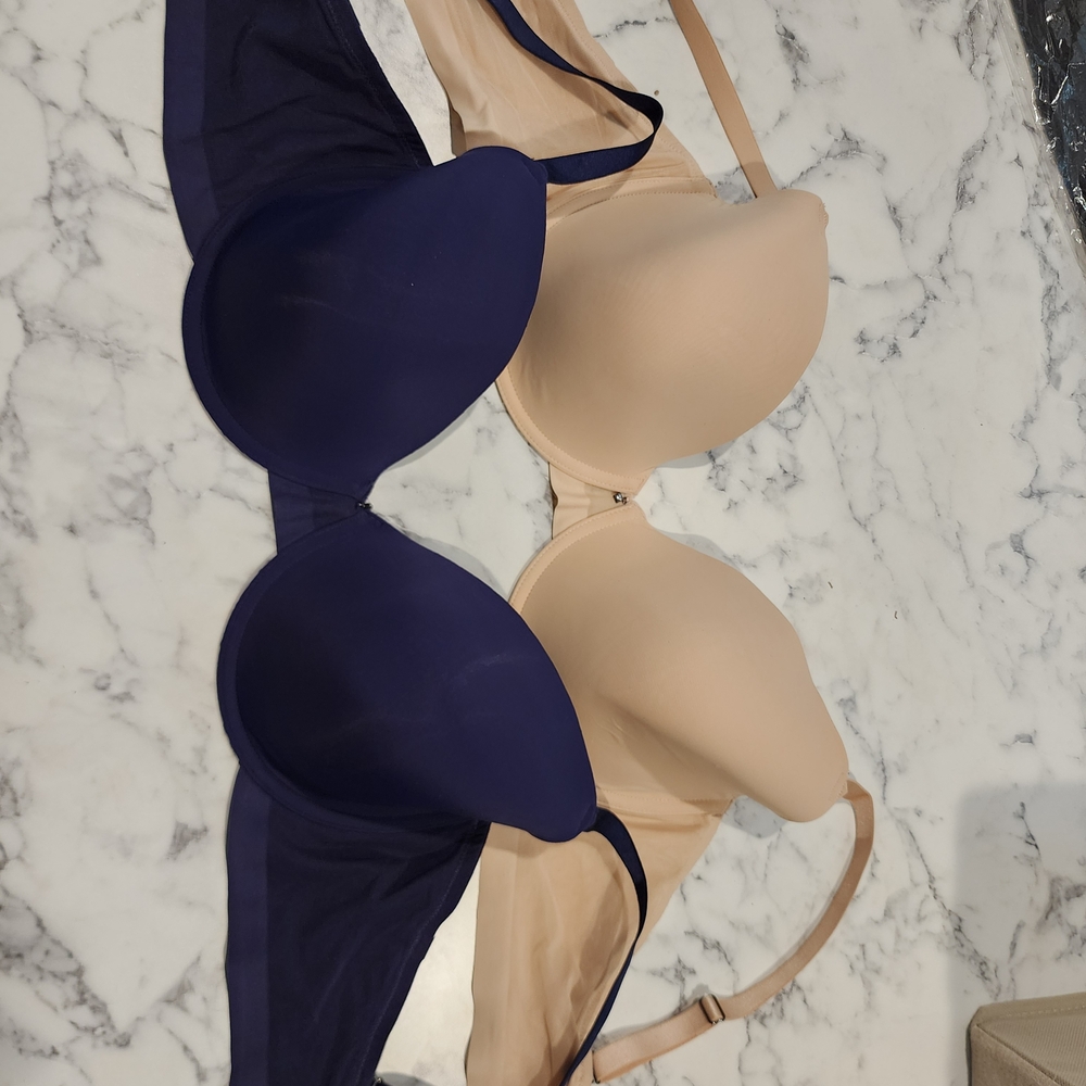 Simply Vera Vera Wang Women's Bra Set - Navy and Nude
